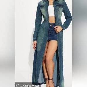 Maxi denim coat